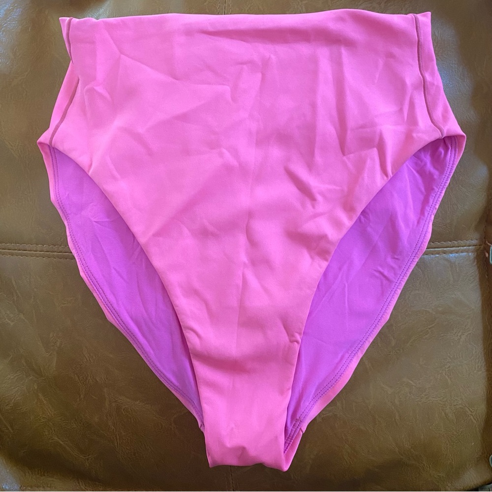 Left On Friday Hi Hi Bikini Bottoms Bright Pink size Medium - Picture 6 of 9